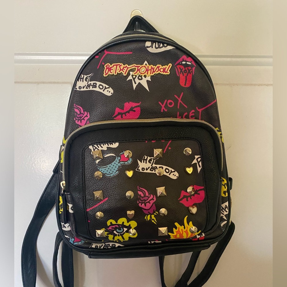 Betsey Johnson mini backpack with studs